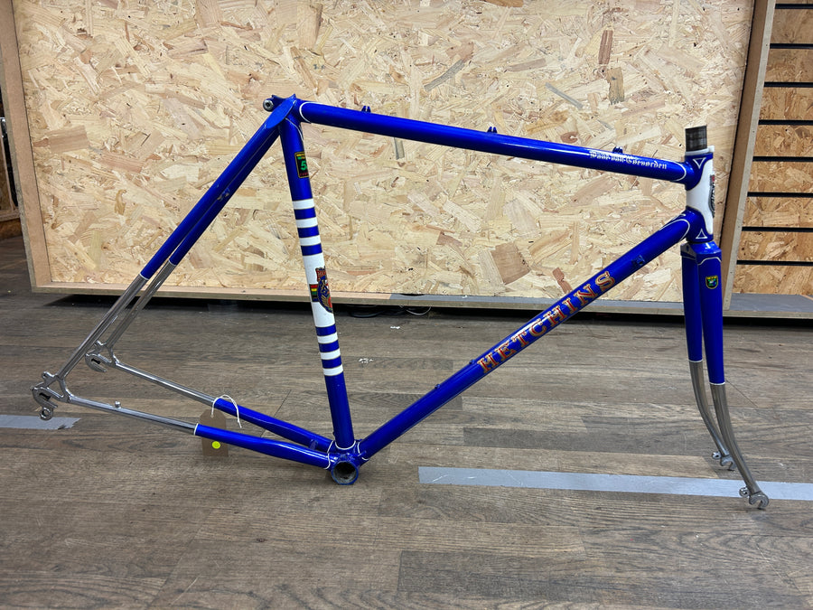 CADRE ARTISANAL ANCIEN VELO COURSE ROUTE TUBES VITUS BICYCLE FRAME 53cm 1940 50s CADRE ARTISANAL ANCIEN VELO COURSE ROUTE TUBES VITUS BICYCLE FRAME 53cm 1940 50s
