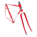 Colnago Super red and white frame head tube and forks