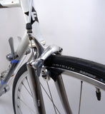 Flanders white 54cm bike's front brake and wheel