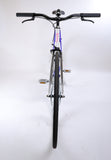Moser purple pink & white 57cm bike, front profile