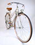 Peugeot Stepthrough Beige 53cm driveside side profile.