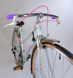 Peugeot Stepthrough Pearl 50cm side profile closeup.