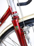 Raleigh Royal Red 58cm '531' forks closeup.