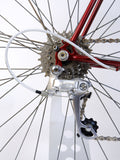 Cassette and rear derailleur closeup.