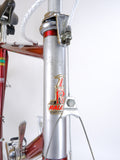 Raleigh Royal Red 58cm head tube and headbadge.