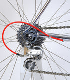 rear derailleur and cassette.