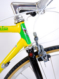 Basso Loto Green 52cm headtube and forks closeup.