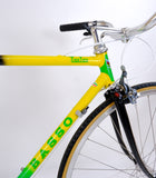 Basso Loto Green 52cm headtube and down tube.