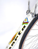 Norta white 54cm downtube shifters and decal.