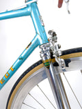 Peugeot Blue 57cm head badge and brakes closeup