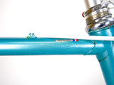 Closeup of 'Made in France' sticker on top tube.