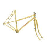 Mercian step through gold side angle