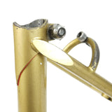 Mercian step through gold seat clamp close up