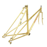 Mercian step through gold rear angle
