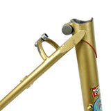 Mercian step through gold seat clamp and red lug lining