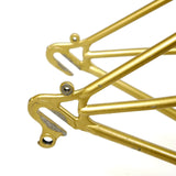 Mercian step through gold rear dropouts, with eyelets