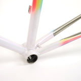 Somec white rainbow frame bottom bracket shell and chain stay