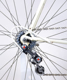 Motobecane MBK Trainer Road Bike, White 57cm, close up of derailleur